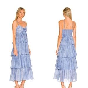 Saylor Jameela Midi Dress in Indigo XS